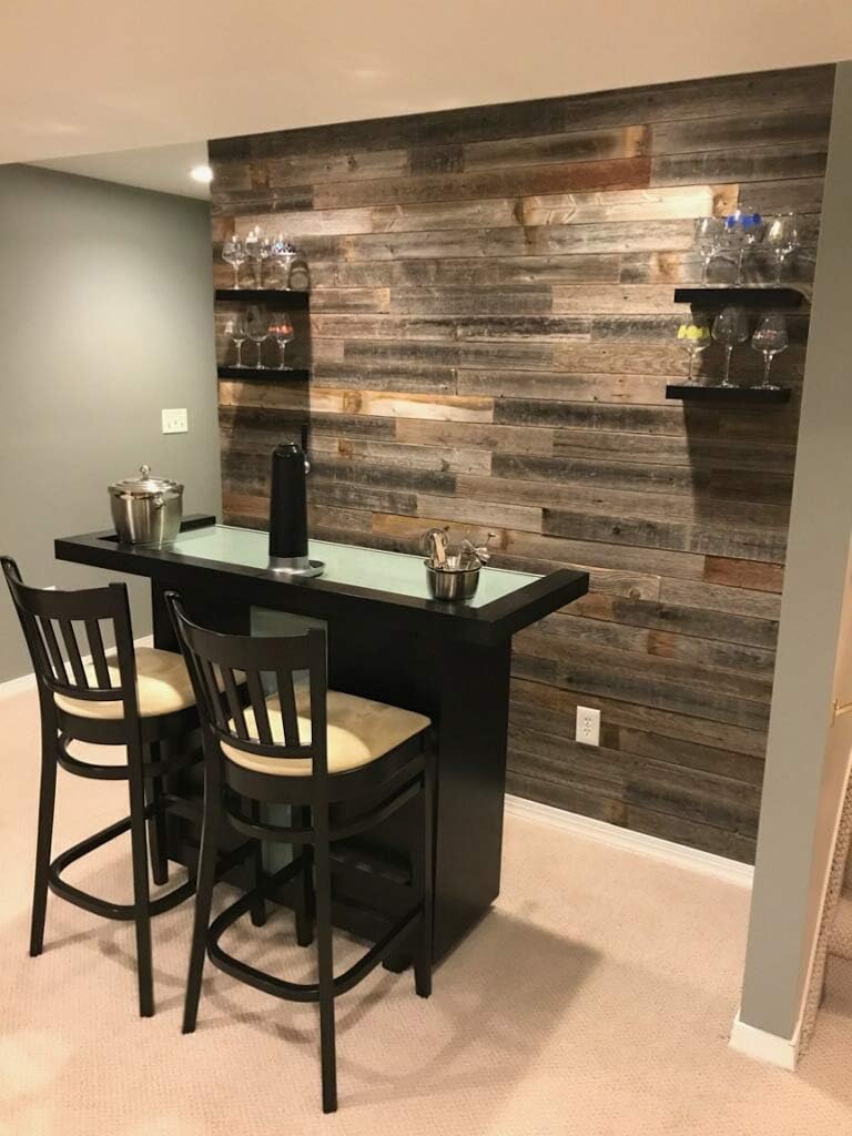 Real Weathered Wood Planks Walls - Rustic Reclaimed barn Wood Paneling Accent Walls, Easy Nail up Application (10 square feet)