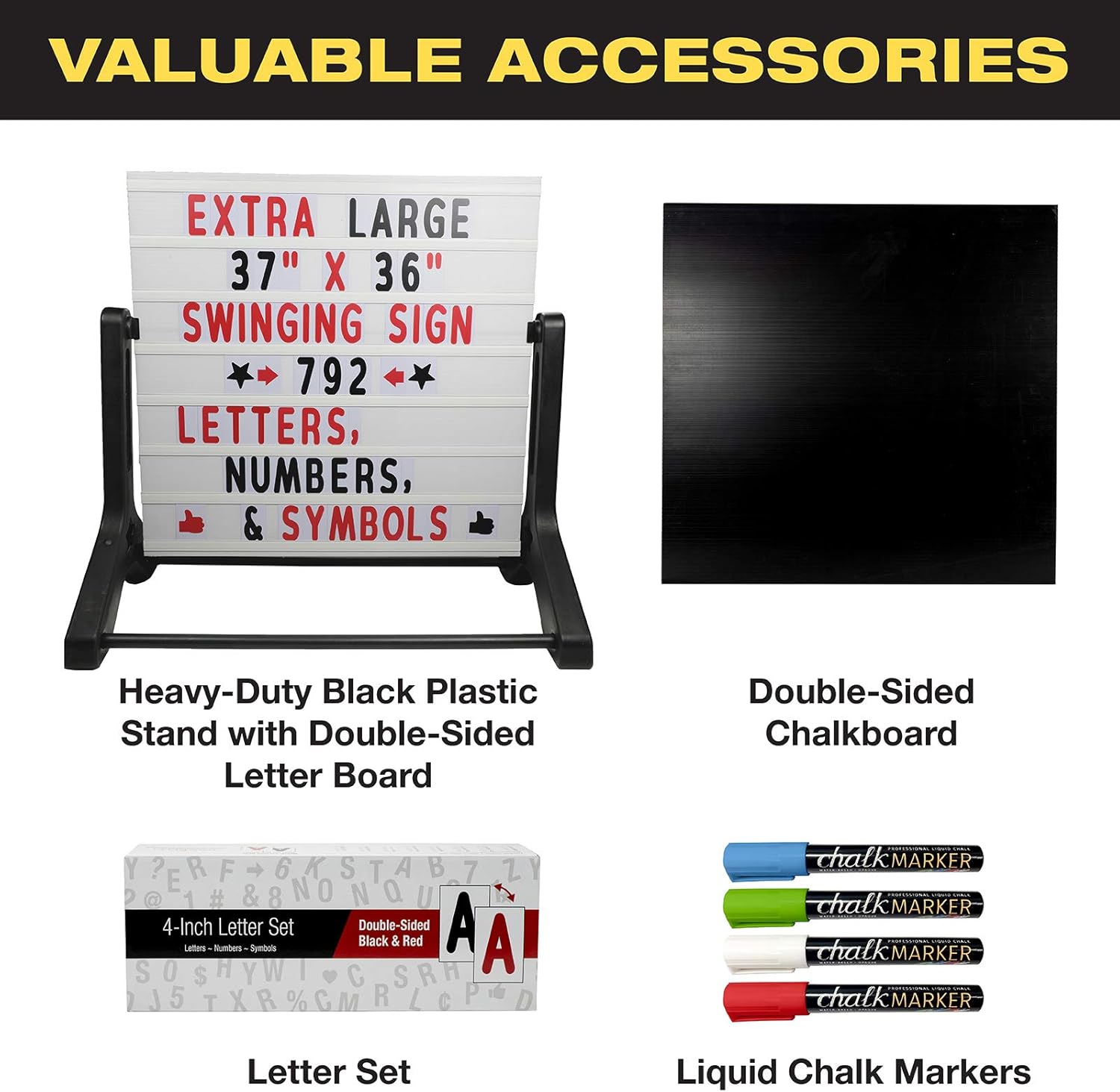 Excello Global Products Swinging Changable Message Sidewalk Sign: 37