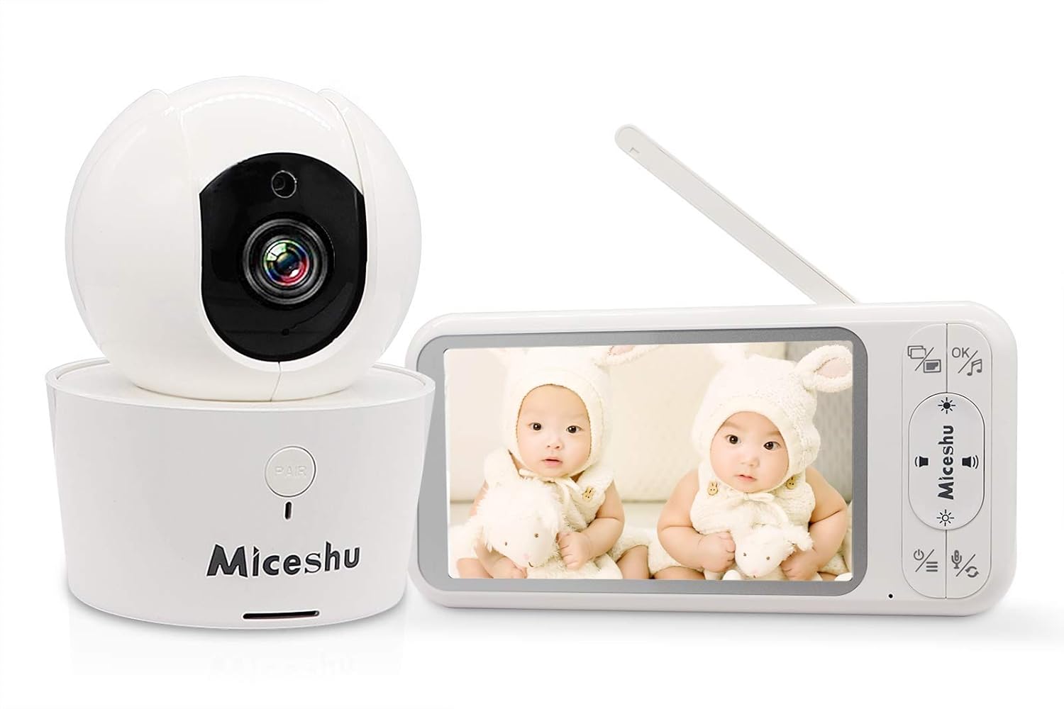 Miceshu Baby Monitor with Camera and Audio, 5