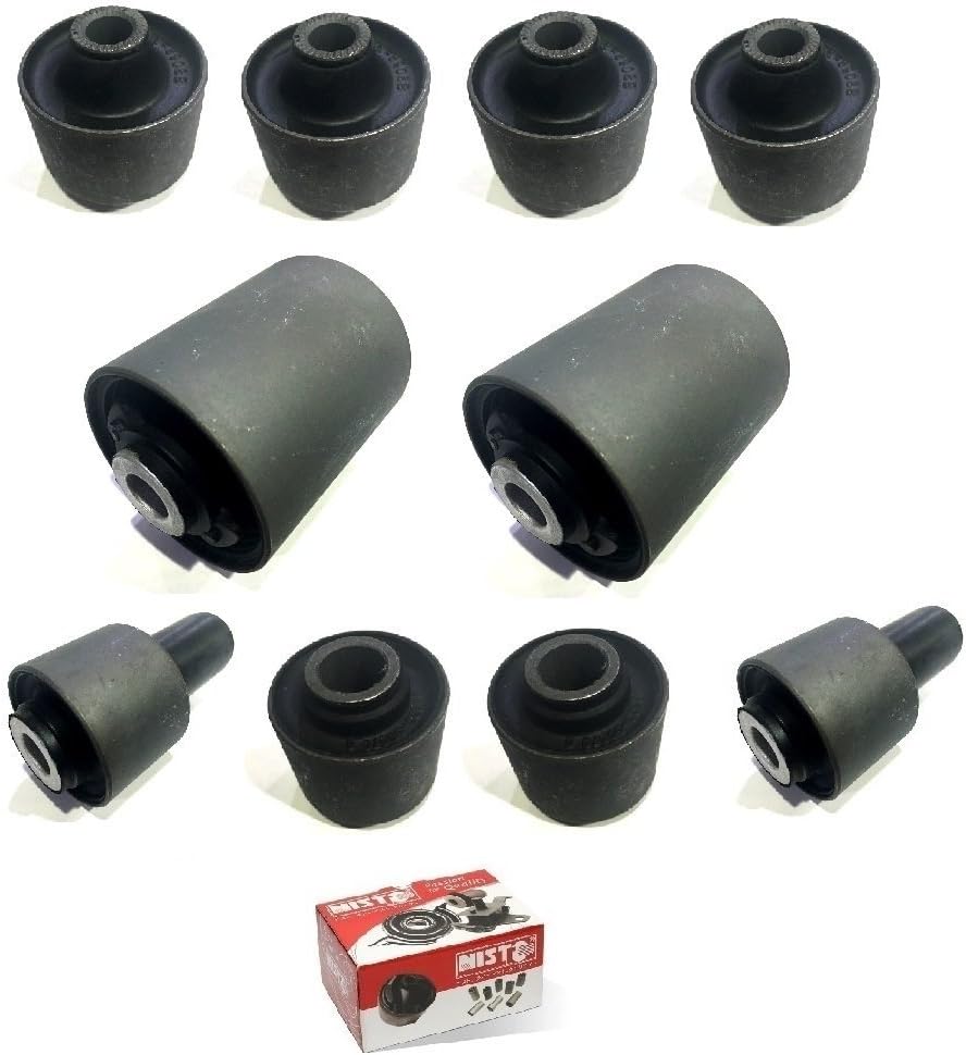 NISTO Front Upper Lower Control Arm Bushing Compatible With For 2007-2012 Lexus LS460 RWD 2008-2016 Lexus LS600h RWD Pack of 2