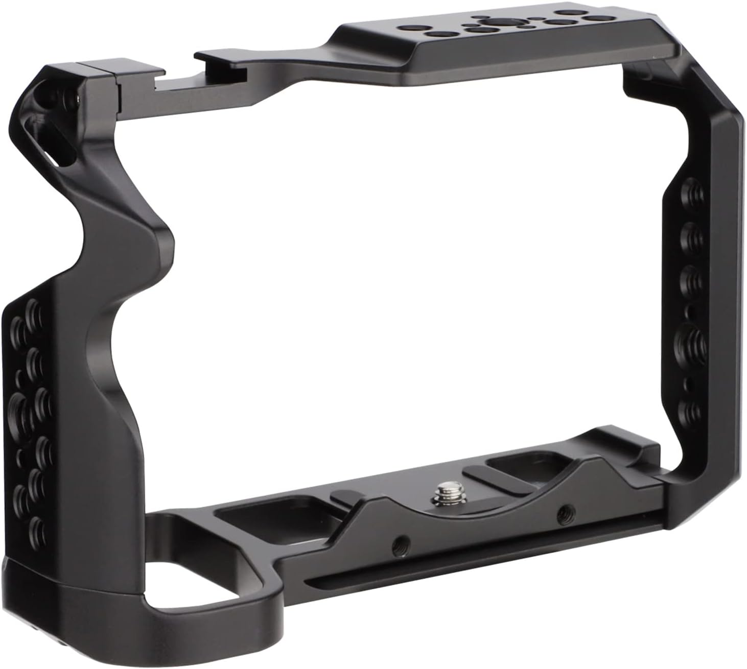 AKIROOD Camera Cage for Panasonic S5 Camera, Video Shooting Cage Filming Accessories Cold Shoe Extension for Microphone/Light