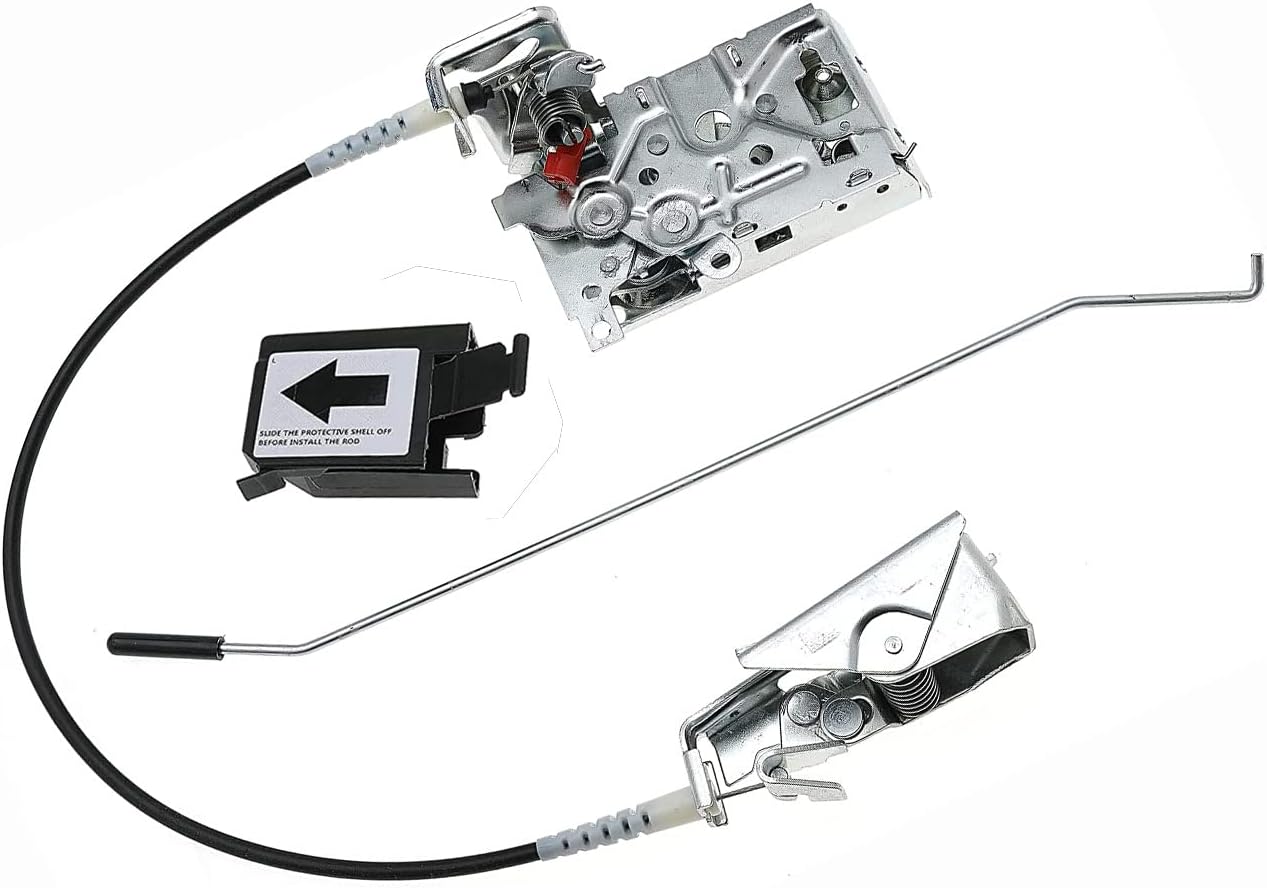 koxuyim F4TZ15219A65A F4TZ 15219A65 A Front Left Driver Door Latch Lock Assembly and Cable Rod Kit .Replace for-Ford F150 F250 F350 Bronco 1992 1993 1994 1995 1996 1997