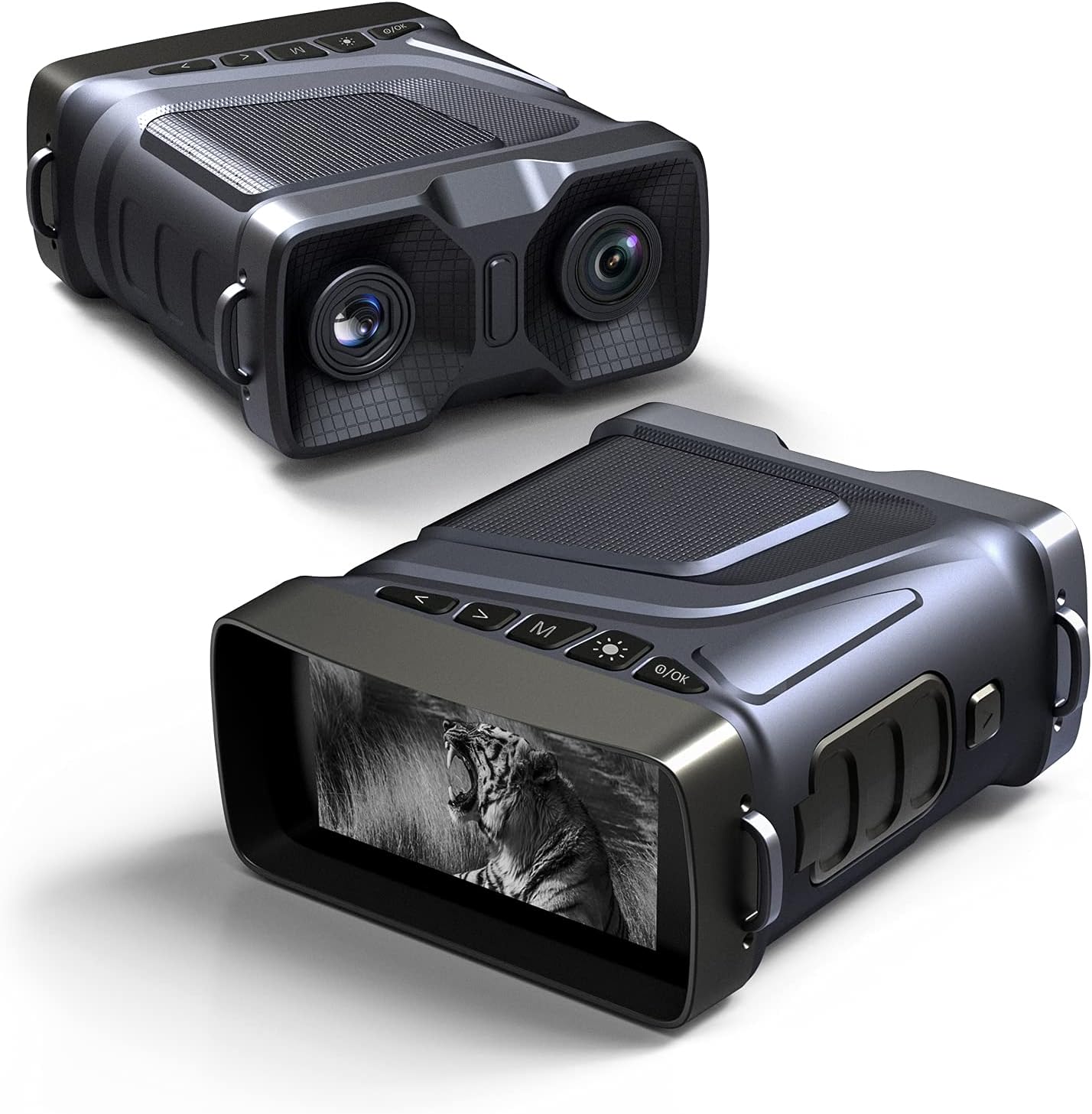 Digital Night Vision Binoculars - True IR Illuminator for 100% Darkness - Infrared Night Vision Goggles for Adults - Hunting, Spy, Military, Tactical, Security, Monitoring - Black