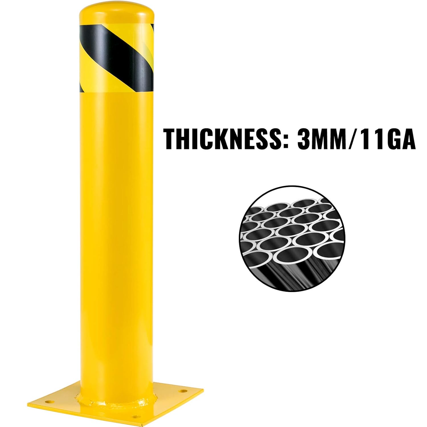 BestEquip Safety Bollard 24-4.5 Safety Barrier Bollard 4-1/2
