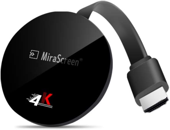 MiraScreen G7 Plus Miracast Dongle for TV 4K Wireless HDMI Display Adapter Streaming Smartphone/Tablet/PC to TV/Projector/Car Display via Airplay Miracast DLNA