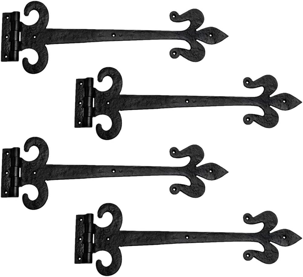 Renovators Supply Manufacturing Black Wrought Iron Door Strap Hinge 18