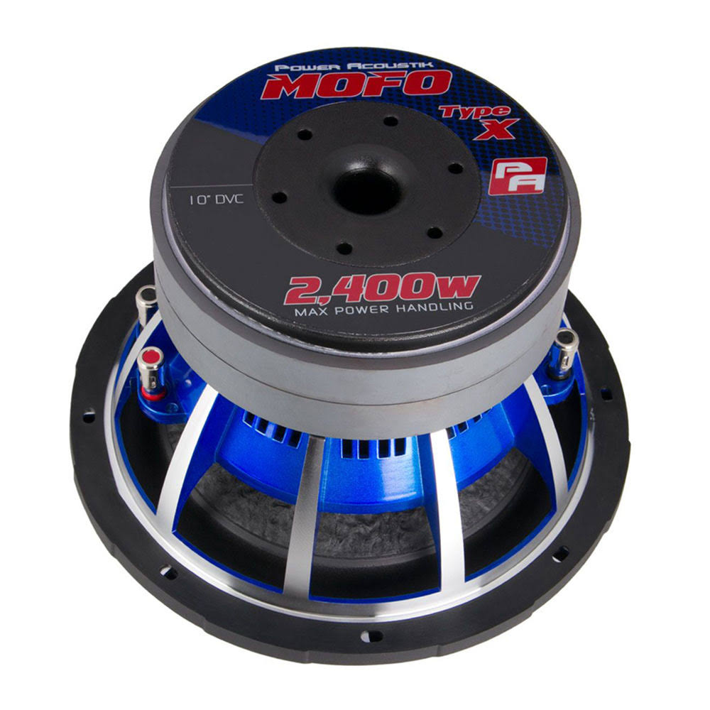 Power Acoustik MOFO-X Series 10in 2,400-Watt Subwoofer (Dual 4ohm )