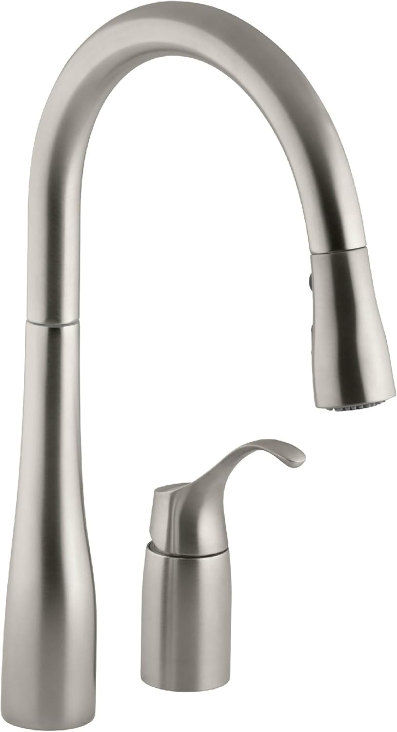 KOHLER K-597-BL Simplice Kitchen Faucet, Matte Black