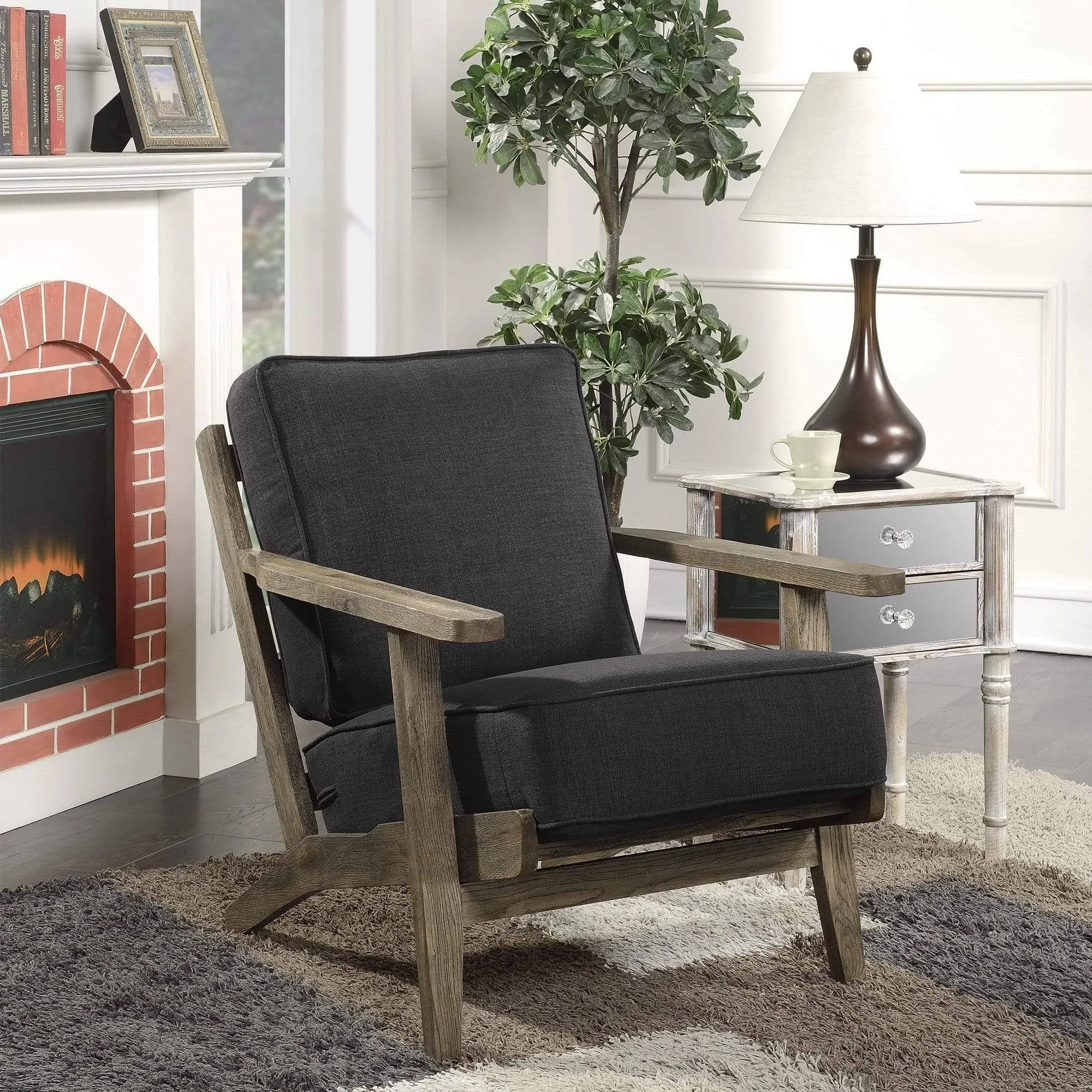Picket House Furnishings Mercer Accent Chair in Onyx