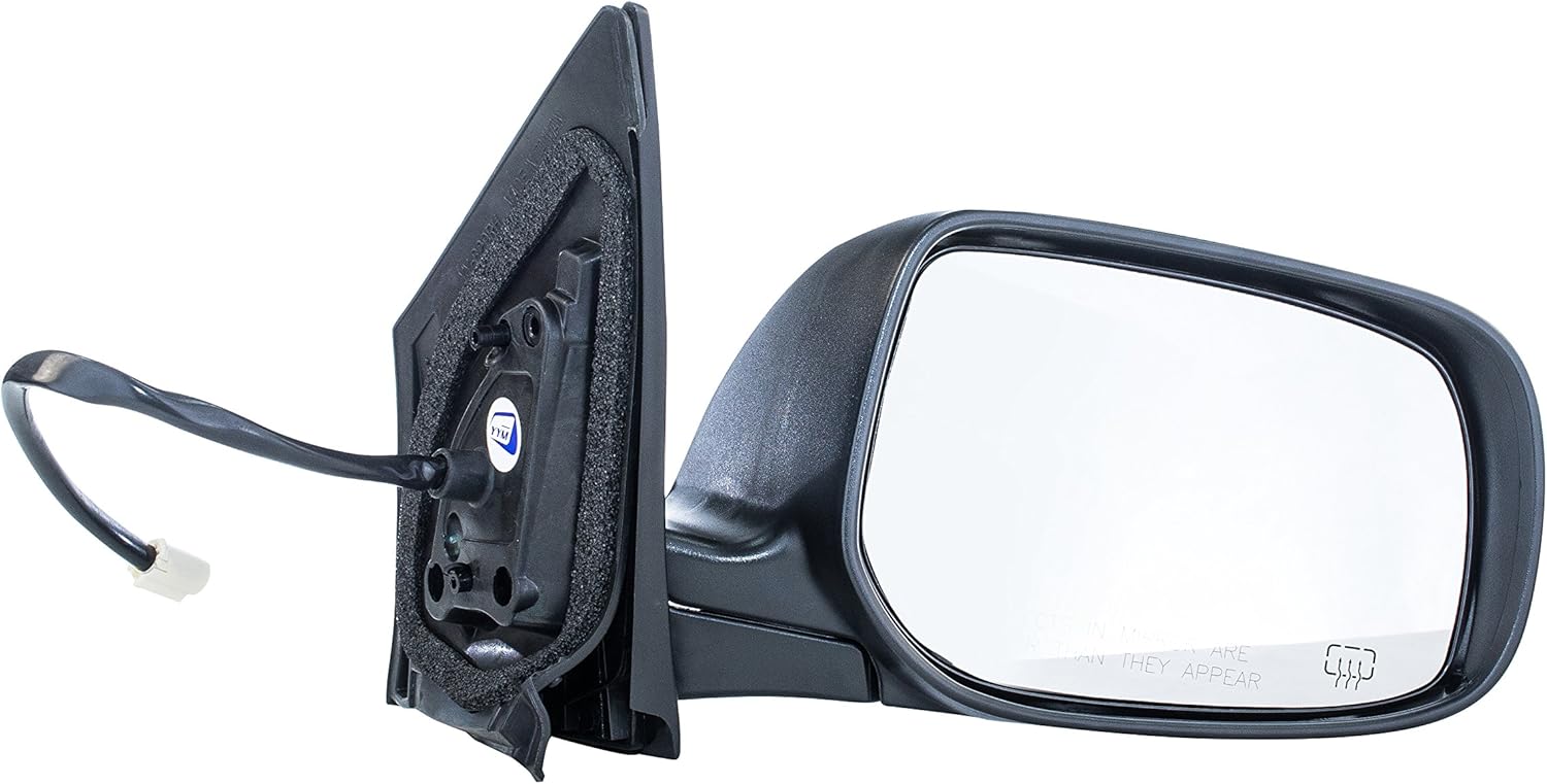 Dependable Direct Right Passenger Side Black Heated Manual Folding Power Operated Door Mirror for Toyota Corolla (2009 2010 2011 2012 2013) - Part Link #: TO1321247