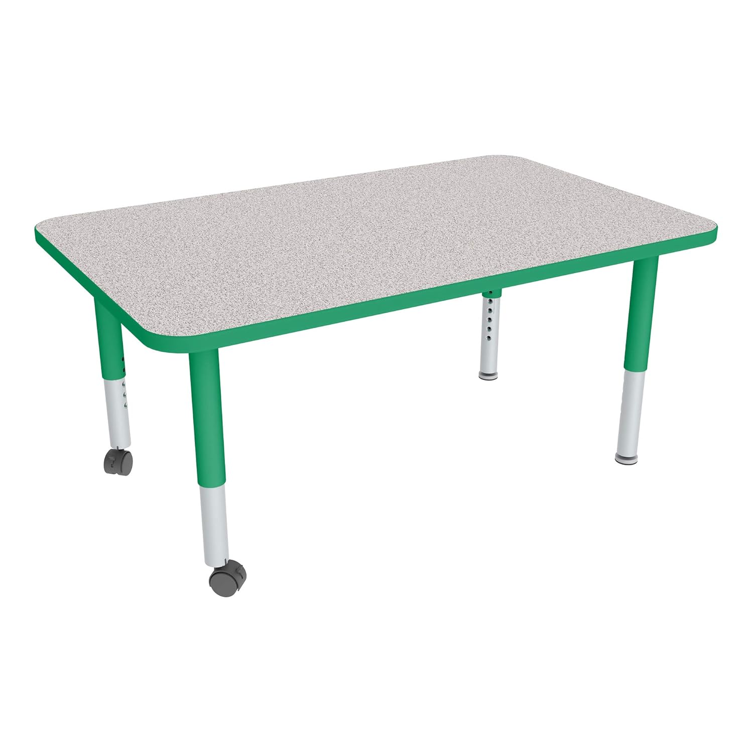 Rectangle Adjustable-Height Mobile Preschool Activity Table (24