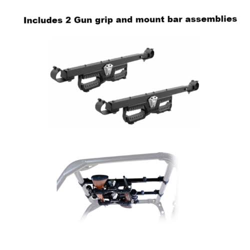 Seizmik 2 Gun Rack Overhead 2.00 Clamp Honda Pioneer 1000 16-18 07301