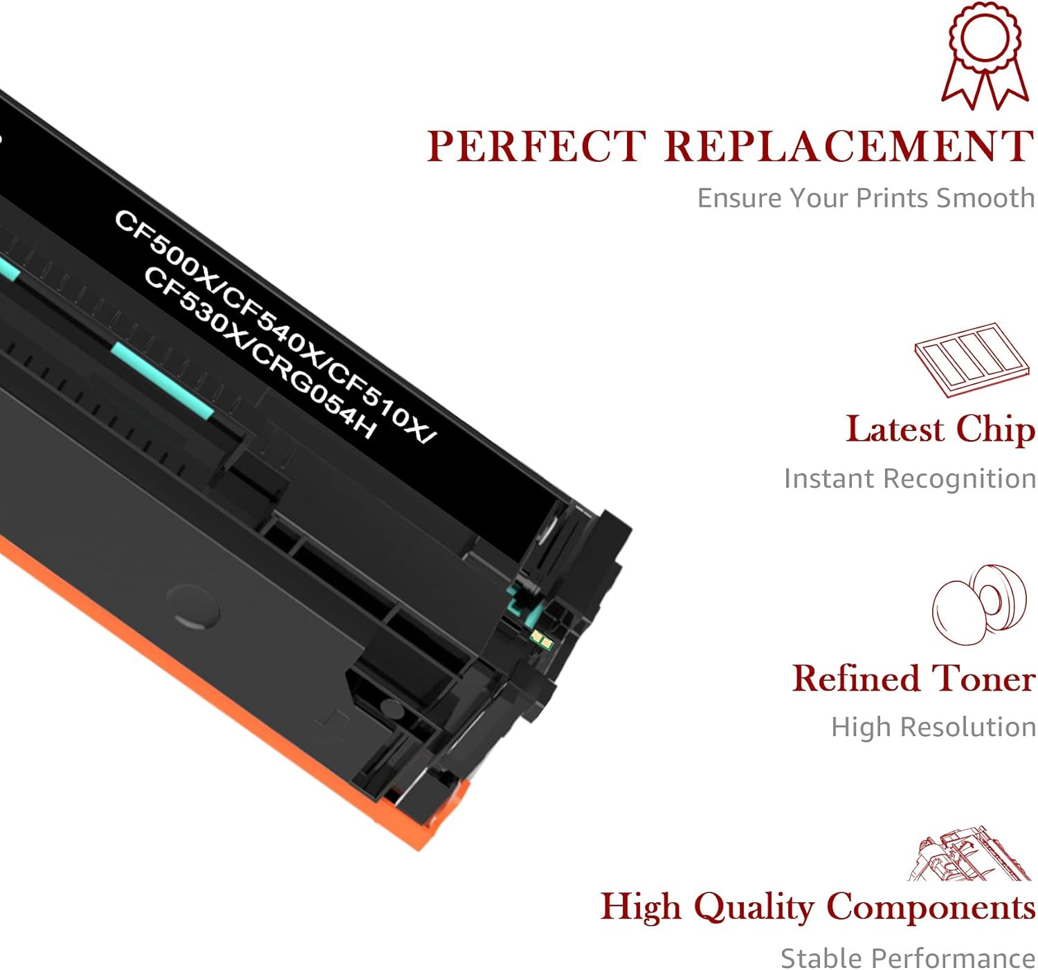 Toner Kingdom Compatible Toner-Cartridge Replacement for HP 202X 202A CF500X CF500A for HP Color Pro MFP M281fdw M254dw M281cdw Toner Printer (Black Cyan Yellow Magenta, 4-Pack) Pack of 2