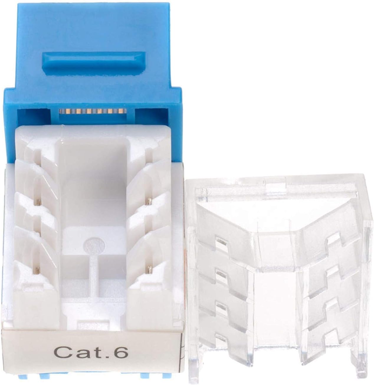 Cat6 RJ45 Keystone Jack Punch-Down Network Blue (50) Pack of 2