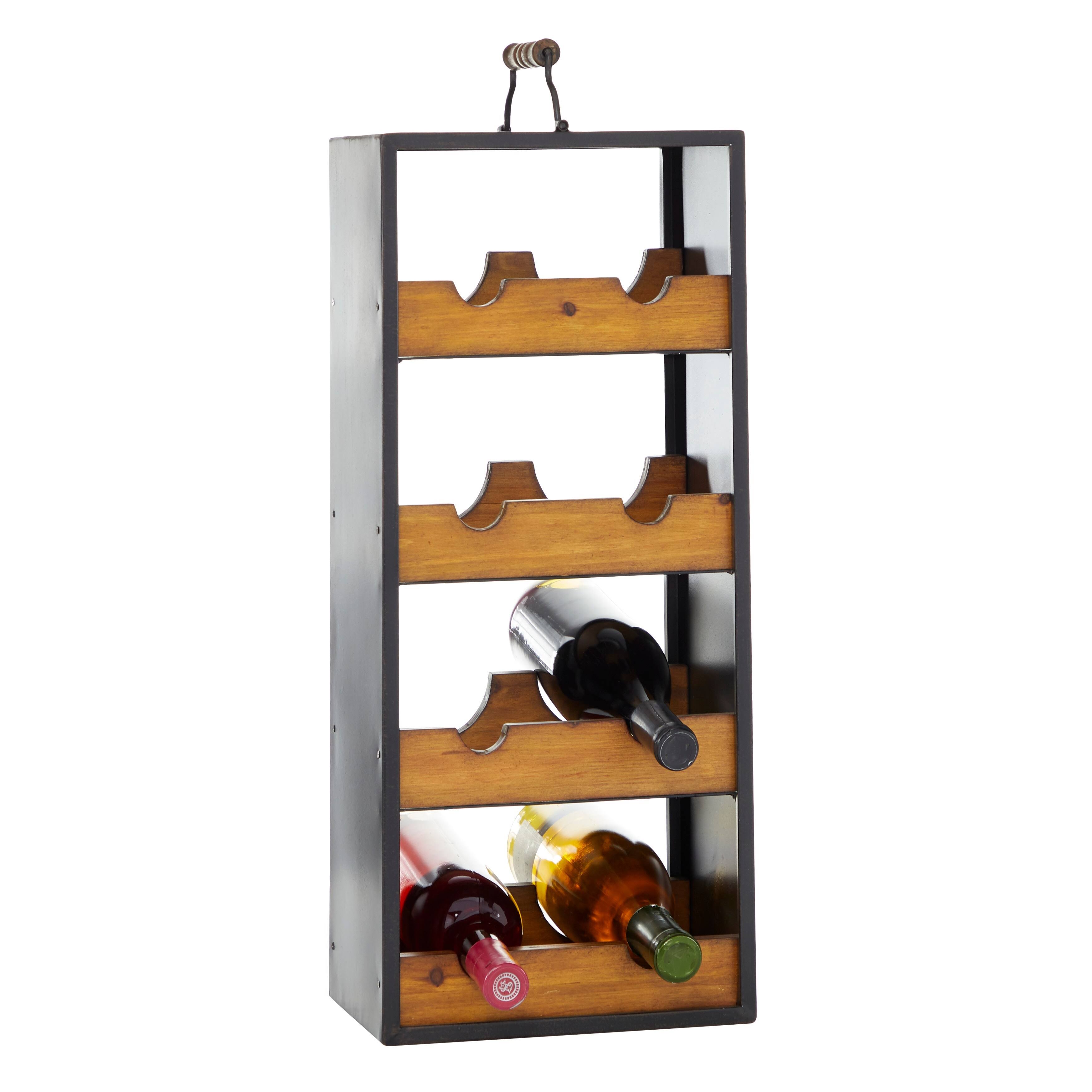 Zimlay Multi Wood Industrial Wine Holder Rack 43763