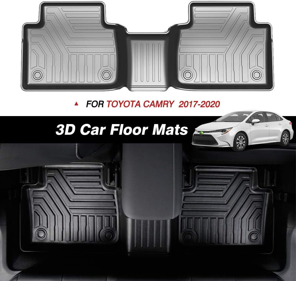 KUST 3D Floor Mats for Toyota Camry 2022 2021 2020 2019 2018 Non-Hybrid and Hybrid All Models All Weather Mat 2 Row Liner Sets&nbsp;Floor Carpet Liner Black