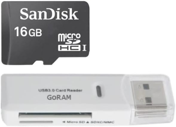 SanDisk 16GB MicroSD Class 4 SDSDQAB-016G Micro SDHC Memory Card Wholesale Lot (120 Pack) with (1) GoRAM Card Reader (16GB, 120 Pack)