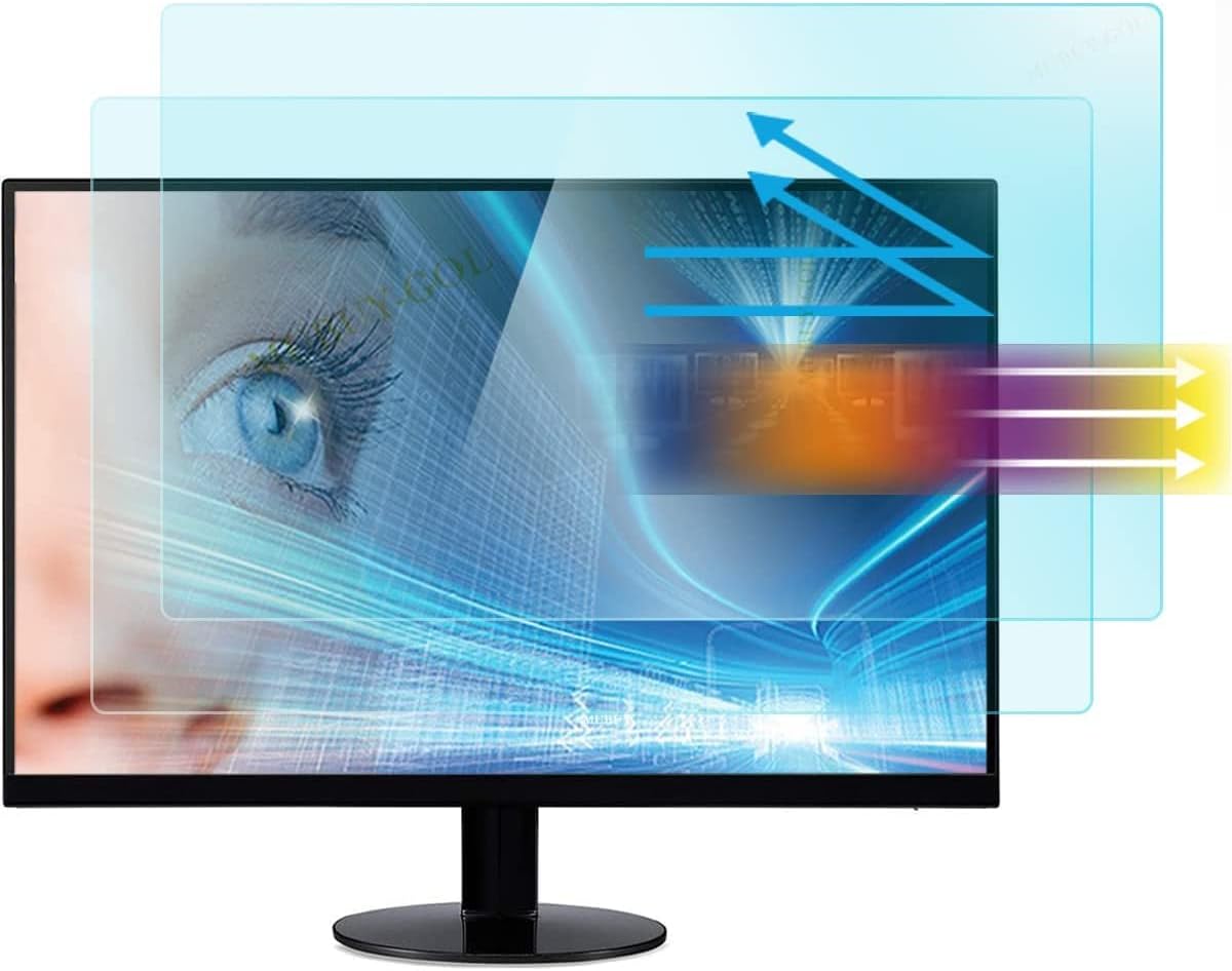 Blue Light Screen Protector 22 inch Monitor (2 Pack) Desktop Monitor 16:10 Widescreen, Reduce Glare Reflection and Eyes Strain, Help Sleep Better (18.66