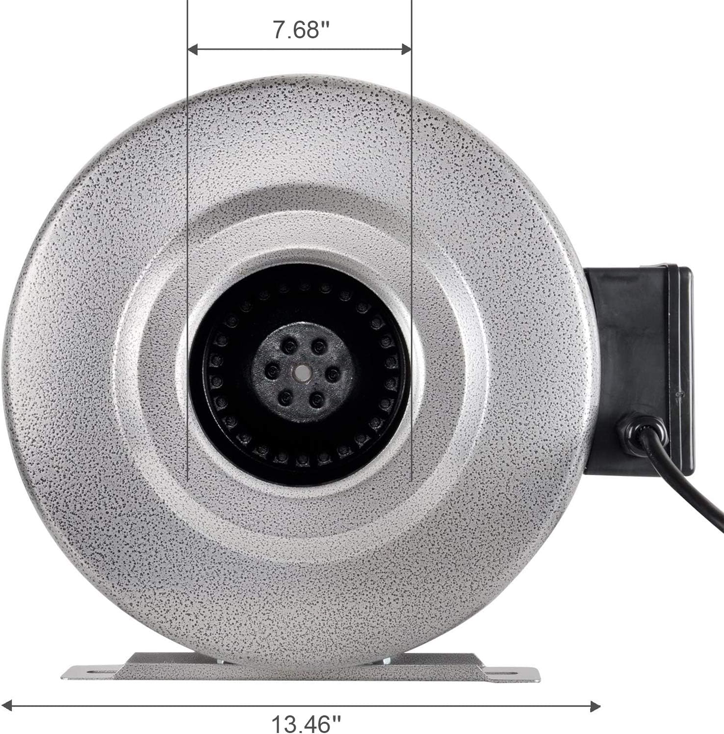 iPower GLFANXINLINE8X4 4-Pack 8 Inch 750 CFM Inline Duct Ventilation Fan HVAC Exhaust Blower for Grow Tent, Grey