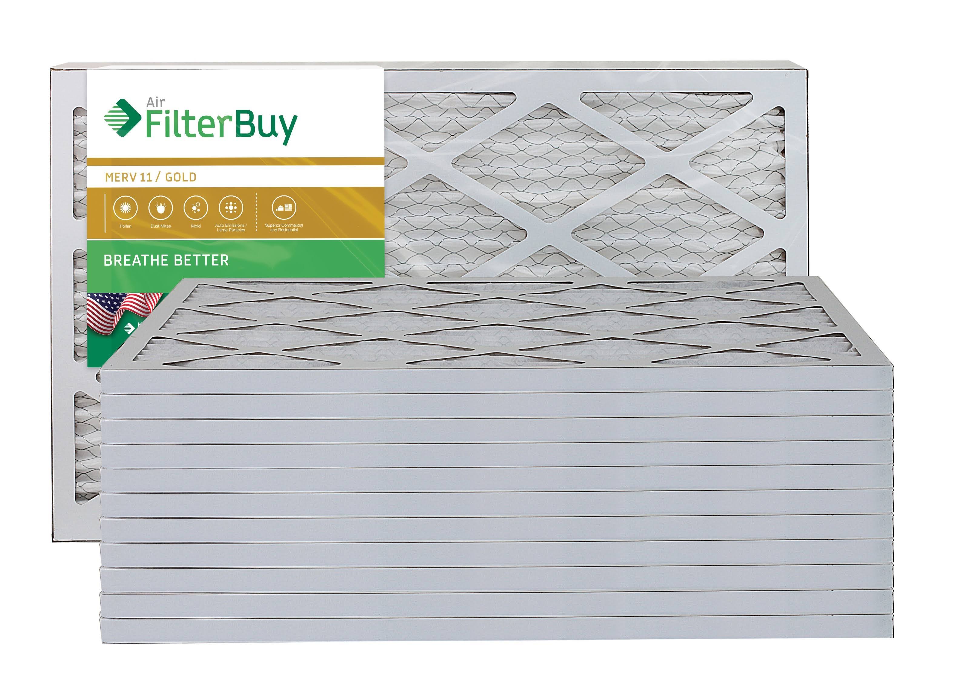 AFB Gold MERV 11 14x24x1 Pleated AC Furnace Air Filter. Pack of 12 Filters. 100% produced in The USA.