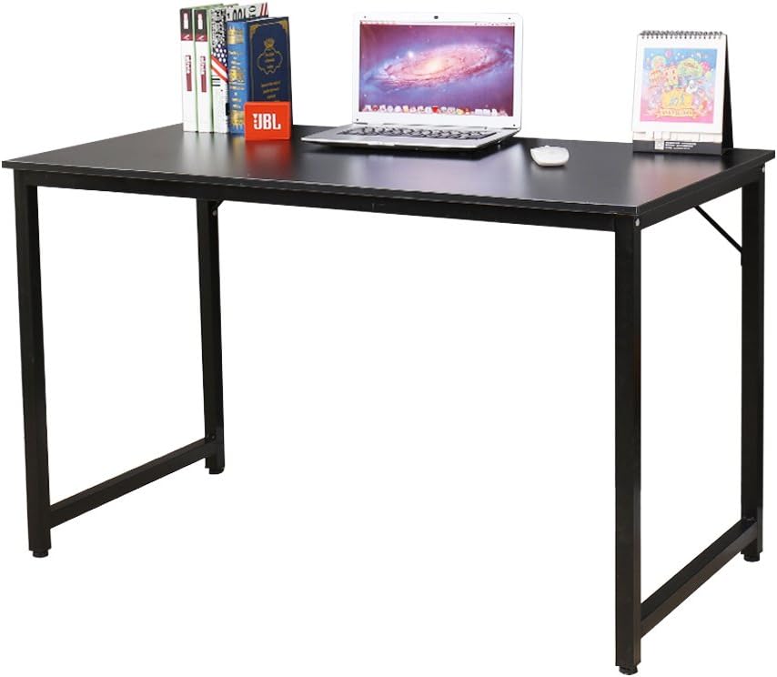 Soges 47.2 Inch Computer Desk PC Desk Office Desk Workstation for Home Office Use Writing Table Black WK-JJ120-BK Pack of 2