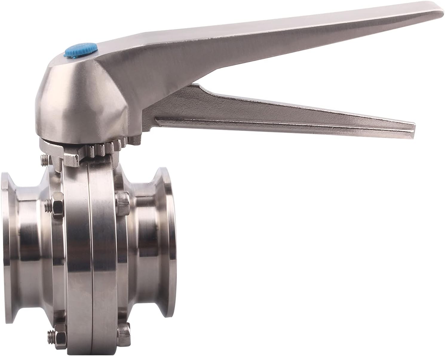 DERNORD 2 Inch Tri Clamp Clover Butterfly Valve with Trigger Handle Sanitary Fitting Stainless Steel 304 (2 Pack 2 Inch Trigger Butterfly Valve)