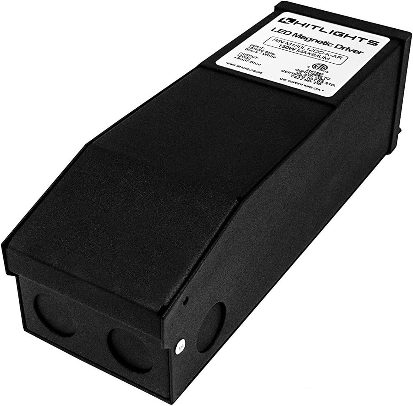 Magnitude LED Driver Dimmable Transformer, 150 Watt 110V AC-12V DC Transformer. Made in the USA. Compatible with Leviton for Constant Voltage LED Products
