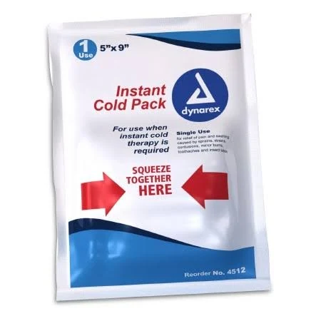 Instant Cold Pack General Purpose Disposable, 5&& x 9&&, Case of 24, 10 Pack