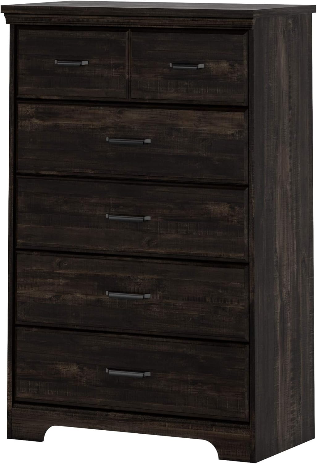 South Shore Versa 5-Drawer Chest-Rubbed Black