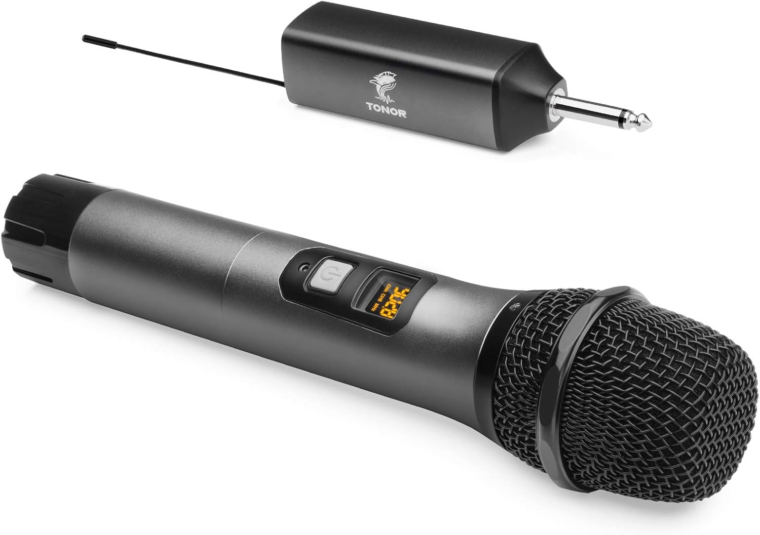 Wireless Microphone, TONOR UHF Metal Cordless Handheld Mic System with Rechargeable Receiver, for Karaoke, Singing, Party, Wedding, DJ, Speech, 200ft (TW-620) Pack of 2