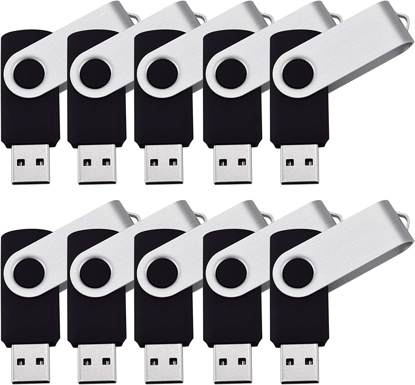 Flash Drive Bulk USB Drives 20pcs 128MB USB Flash Drives Flash Drive Thumb Drive Bulk Flash Drives Swivel USB 2.0 (128MB, 20PCS, Black) (128MB*20pcs)