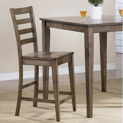 Mukul Solid Wood 24x22 Counter Stool Beachcrest Home Color: Brown