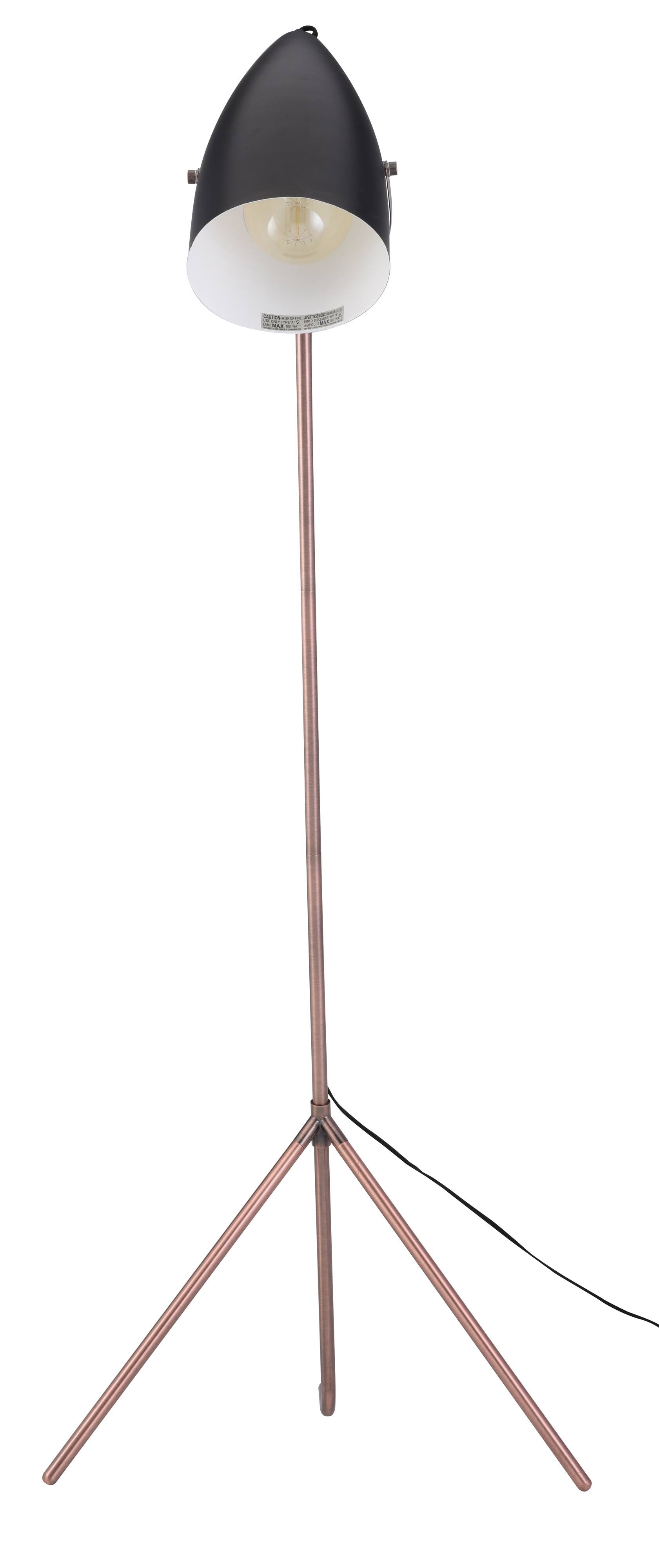 Nuevo Austin Floor Lamp Black / Copper