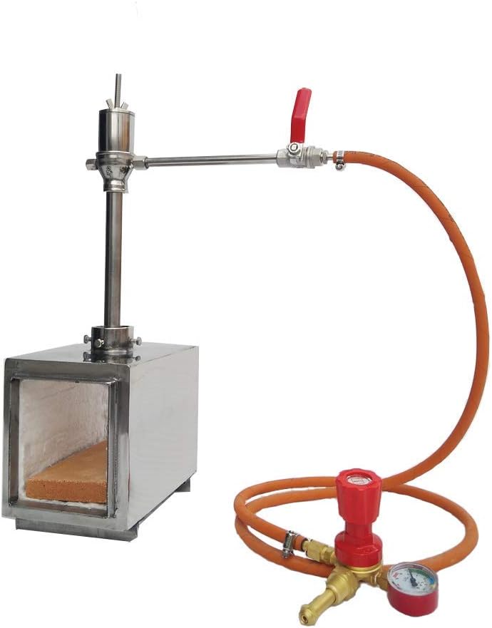 Simond Store Blacksmithing Forge Single Burner, 2600F Rated, Propane Gas Forge for Blacksmithing Knife Making Farrier Tools - Rectangle Shape Stainless Steel Forge