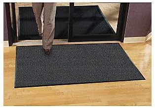 Genuine Joe Indoor Nylon Mat, Rubber Back, 3 by 5-Feet, Gray