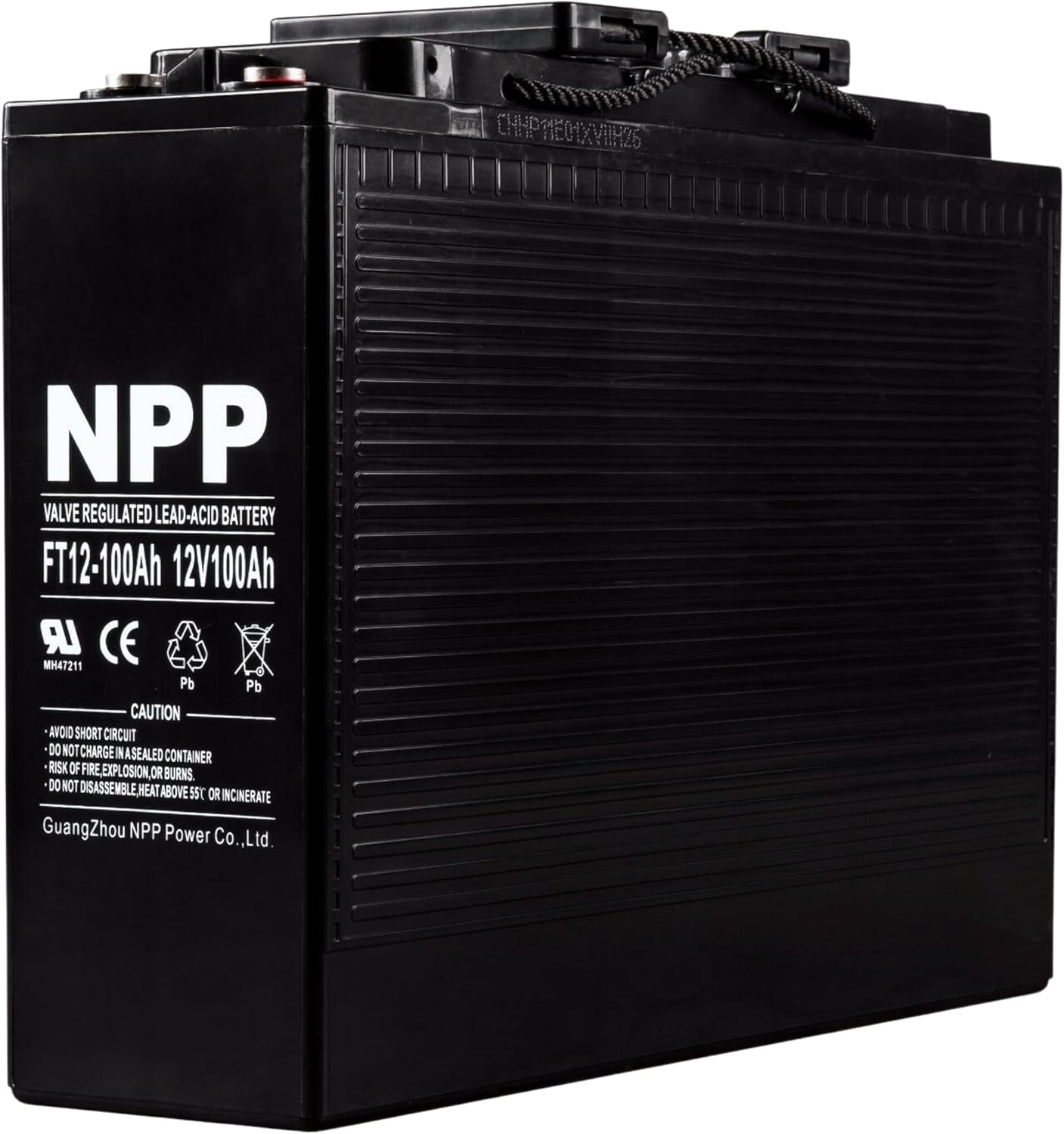NPP FT12-100Ah 12V 100Ah Front Access AGM Deep Cycle SLA Battery | The Ultimate Battery You Can Finally Feel Confident | For Telecommunication System, UPS and Off-Grid Solar System （FT12-100Ah 1 Pack）