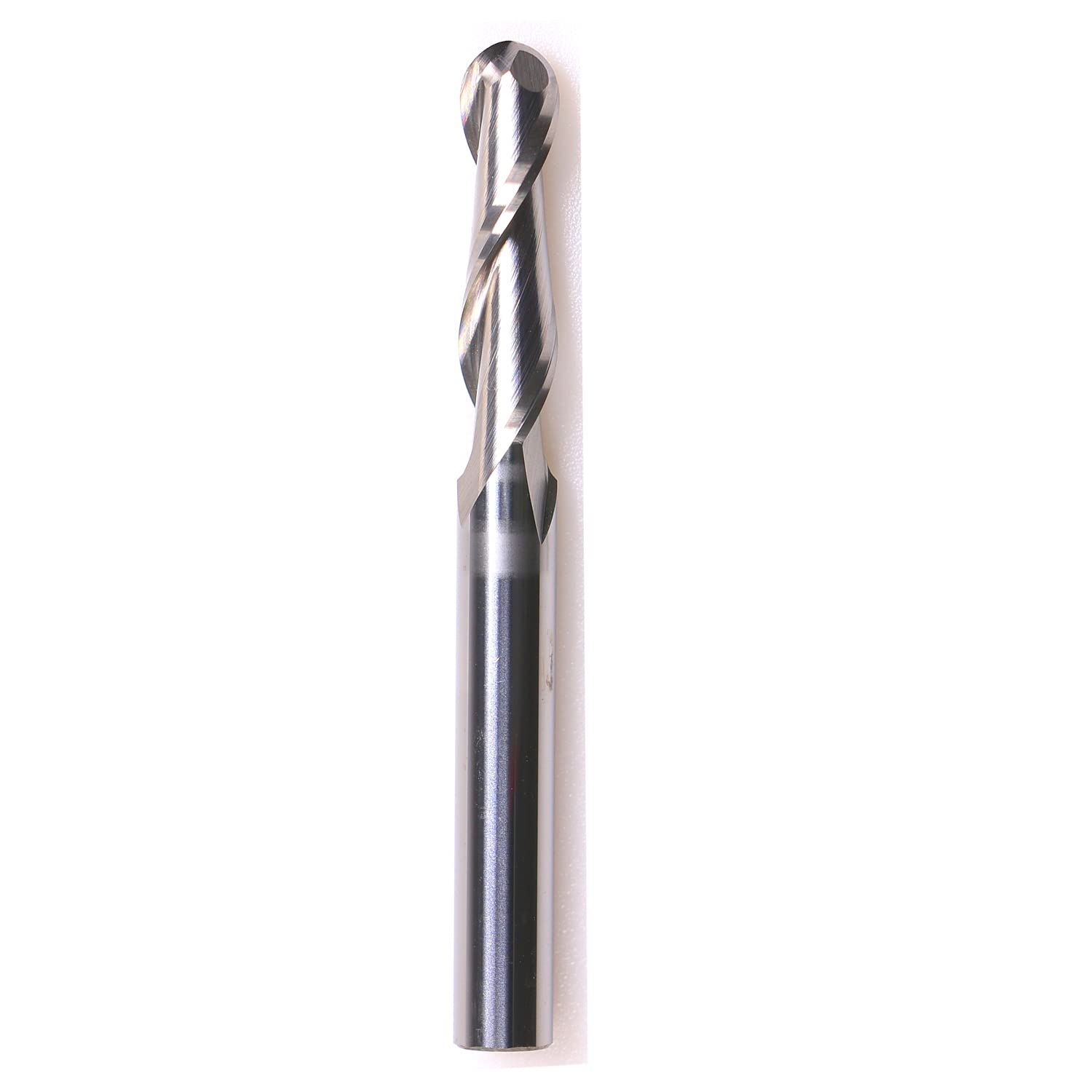 XUANFENG Tapered Ball Nose End Mill Spiral Up Cut CNC Router Bit 2 Flutes Size 1/4x1x2-1/2