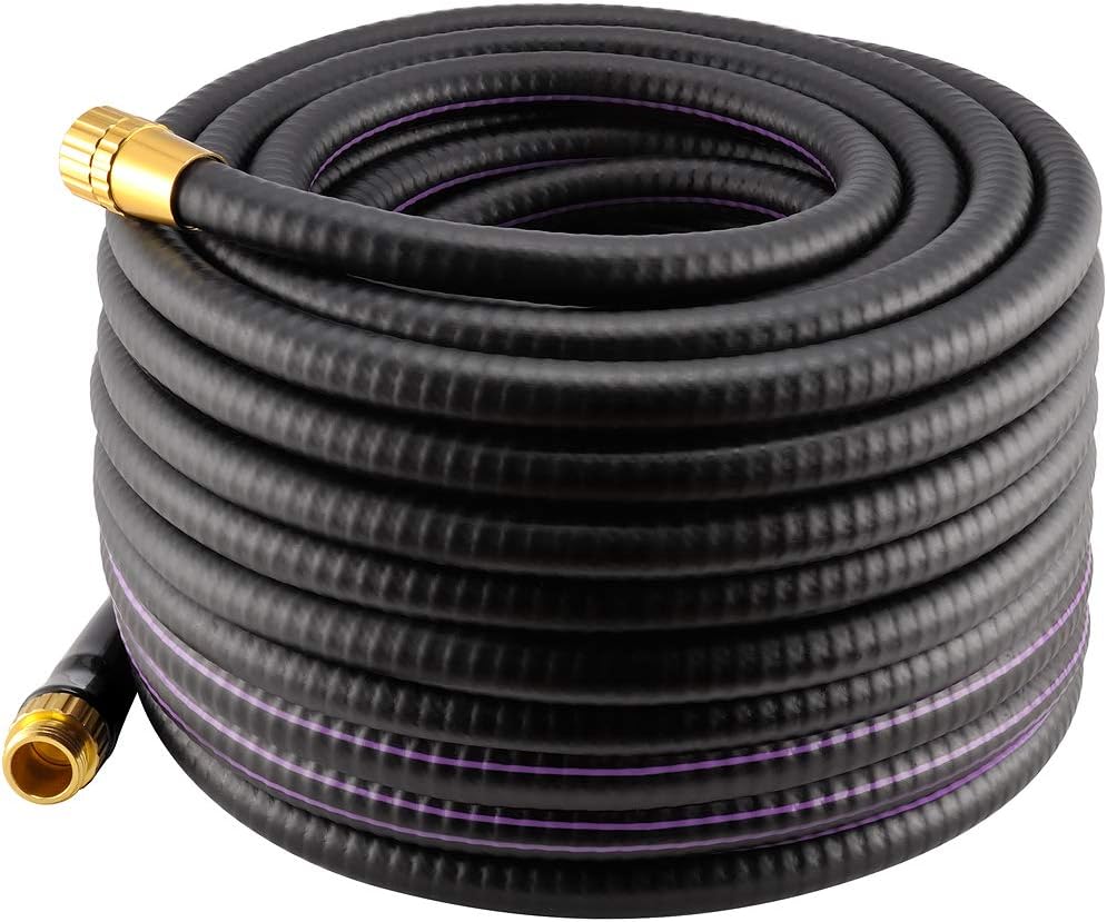 Giraffe Reinforced Garden Hose 5/8 in. x 90 ft., Never Kink Polyvinyl Chloride Heavy Duty Water Hose Pack of 2