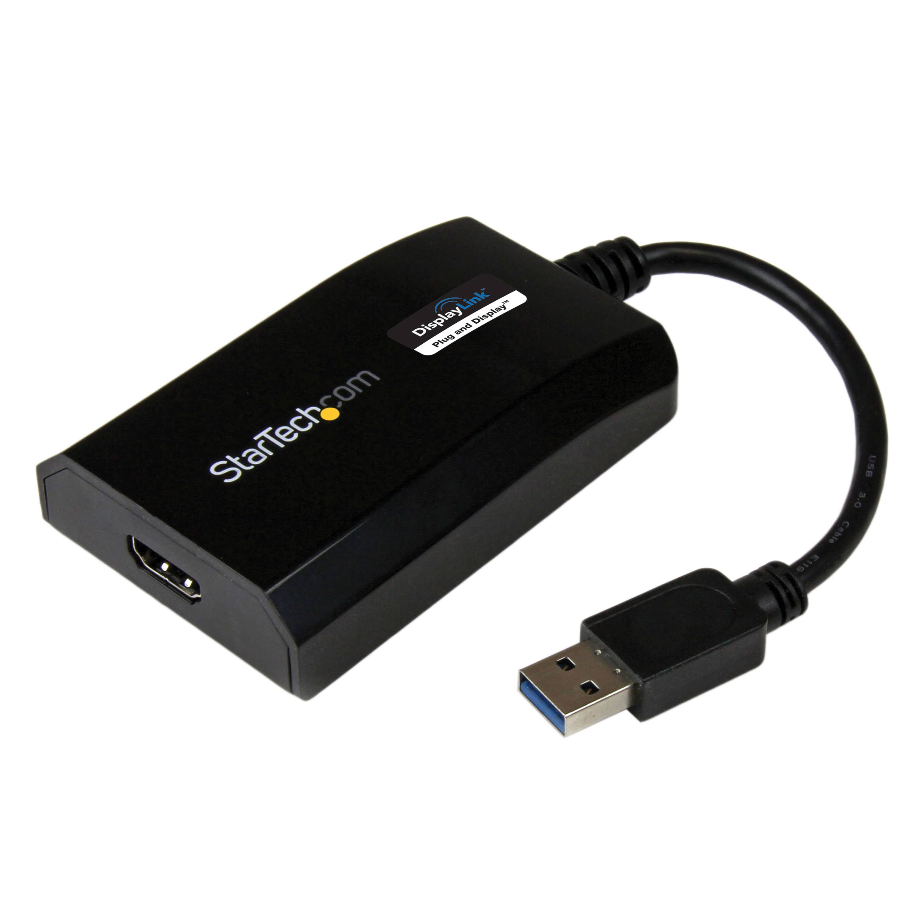 StarTech.com USB 3.0 to HDMI DisplayLink Certified 1920x1200 MultiMonitor Graphics Supports Mac u0026 Windows (USB32HDPRO) Exter