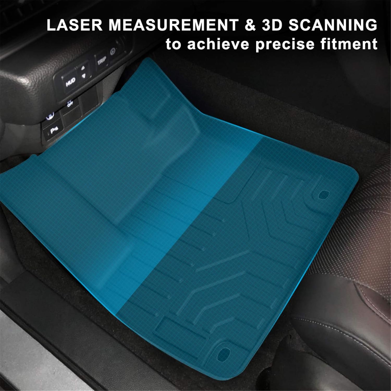 Kiwi Master Floor Mats Compatible for 2018-2022 Honda Accord Accessories All Models All Weather Mat Front & Rear 2 Row Seat TPE Slush Liner Set Black