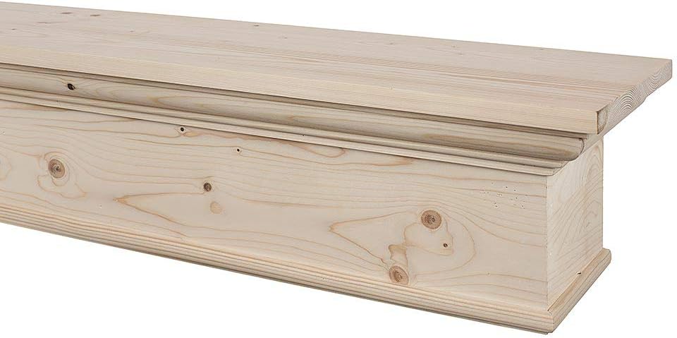 BELLAMY Fireplace Wood Mantel Shelf (60 in, Antique Espresso)