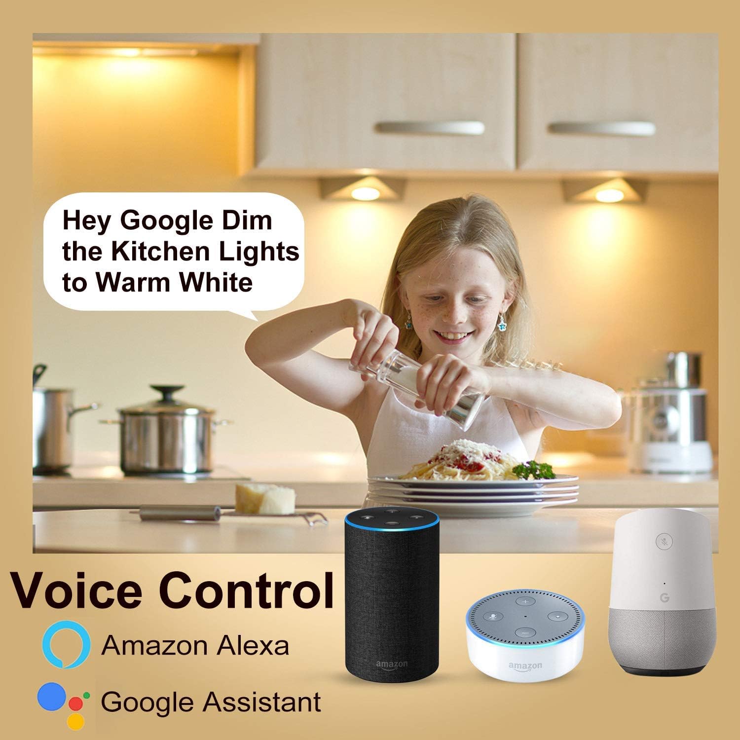 OHLUX Smart WiFi Flood Light Bulbs E26 Base 900Lumen (100W Equivalent),10W BR30 LED Bulb Works with Alexa, Google Home, Siri, 2700K-6500K Dimmable, Indoor use ( No hub Required ) - 4Pack Pack of 2