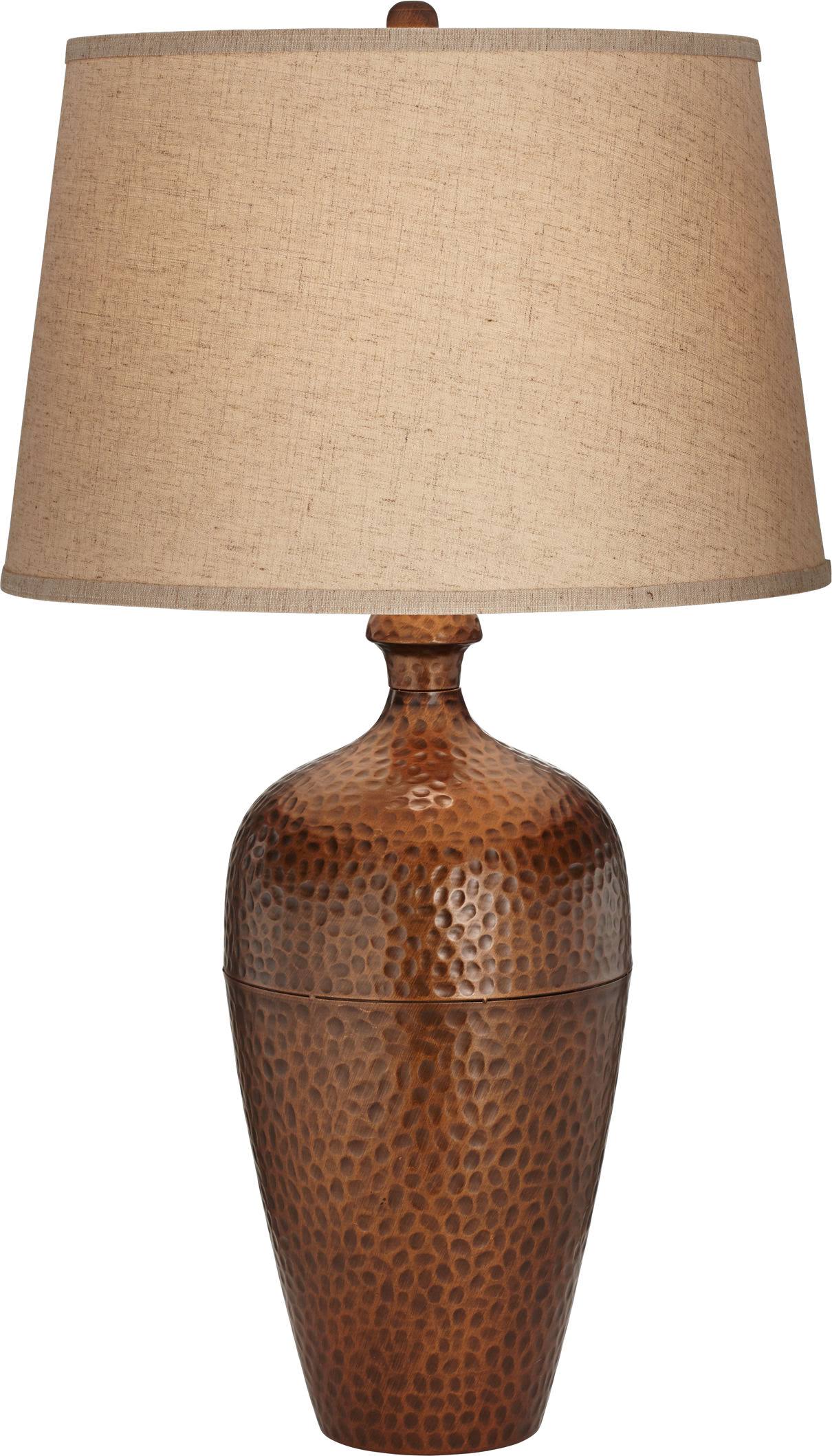 Pacific Coast Lighting Zarah Table Lamp in Hammered Copper-Autumn Gold