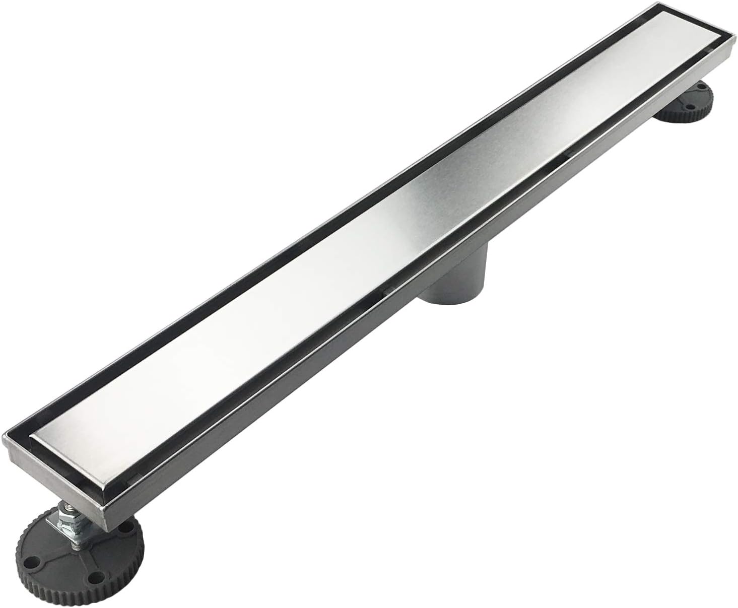 Neodrain 24-Inch Linear Shower Drain- With 2-in-1 Flat & Tile insert Cover, Brushed 304 Stainless Steel Rectangle Shower Floor Drain,Floor Shower Drain Pack of 2