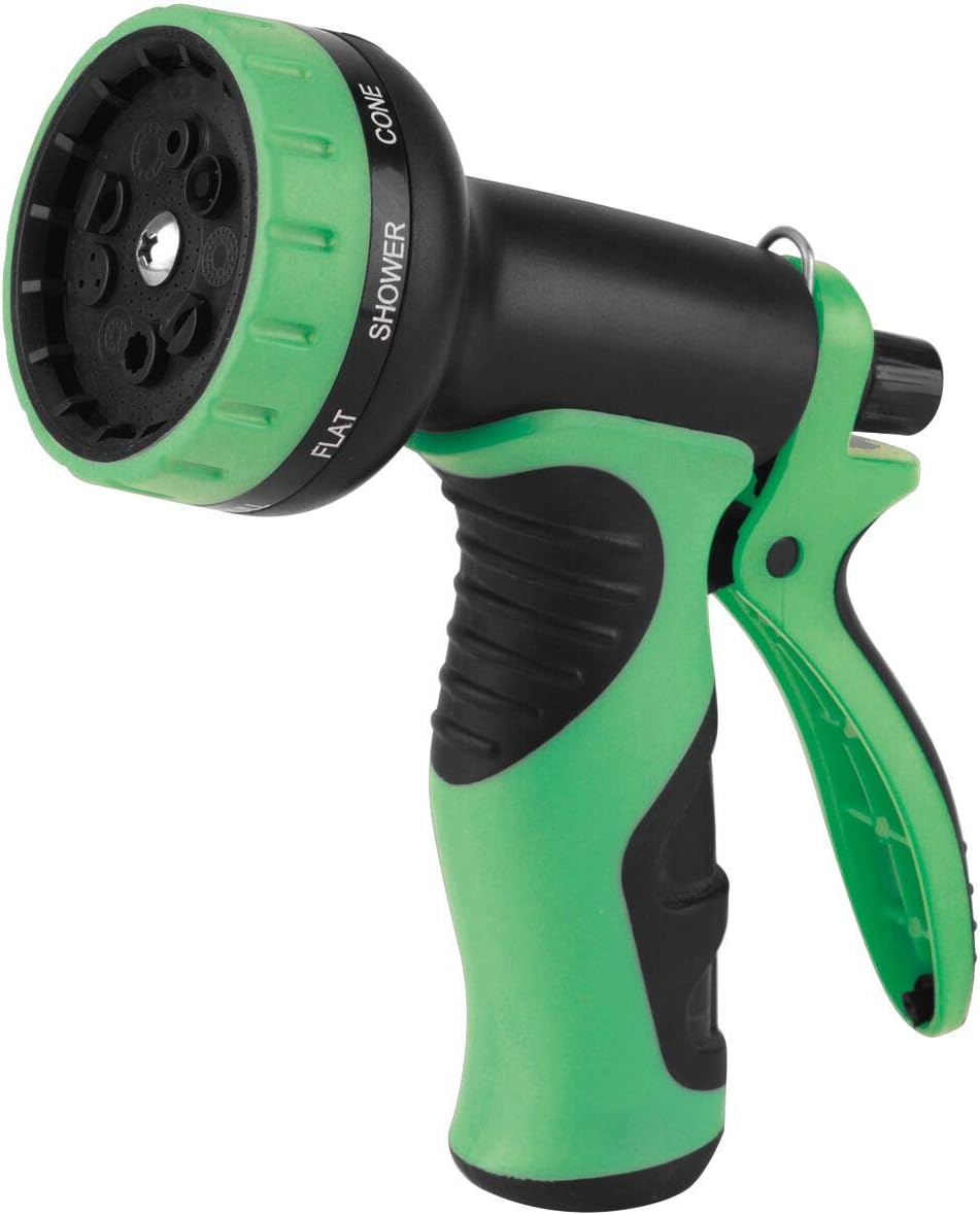 ROYALHOUSE (100 FT) Green Expandable Garden Hose Water Hose with 9-Function High-Pressure Spray Nozzle, Heavy Duty Flexible Hose - 3/4