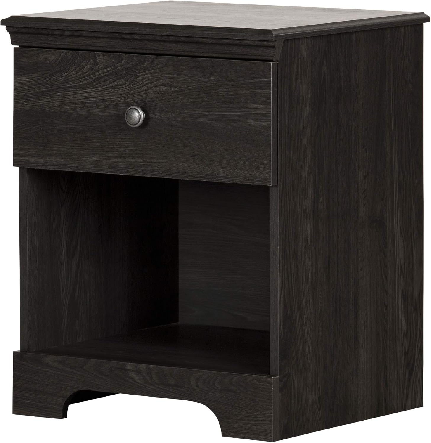 South Shore Zach 1-Drawer Nightstand-Gray Oak