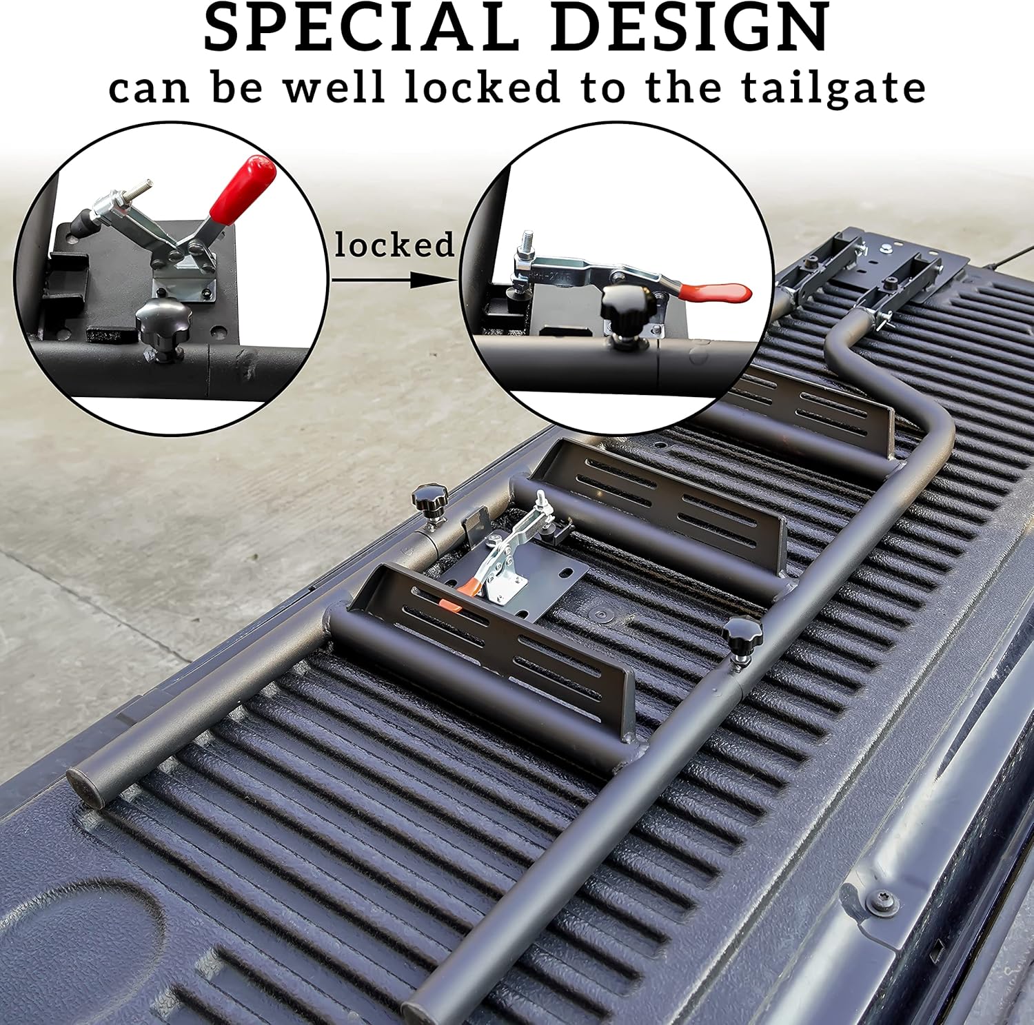 LDETXY Foldable Pickup Truck Tailgate Ladder, Heavy Duty 42