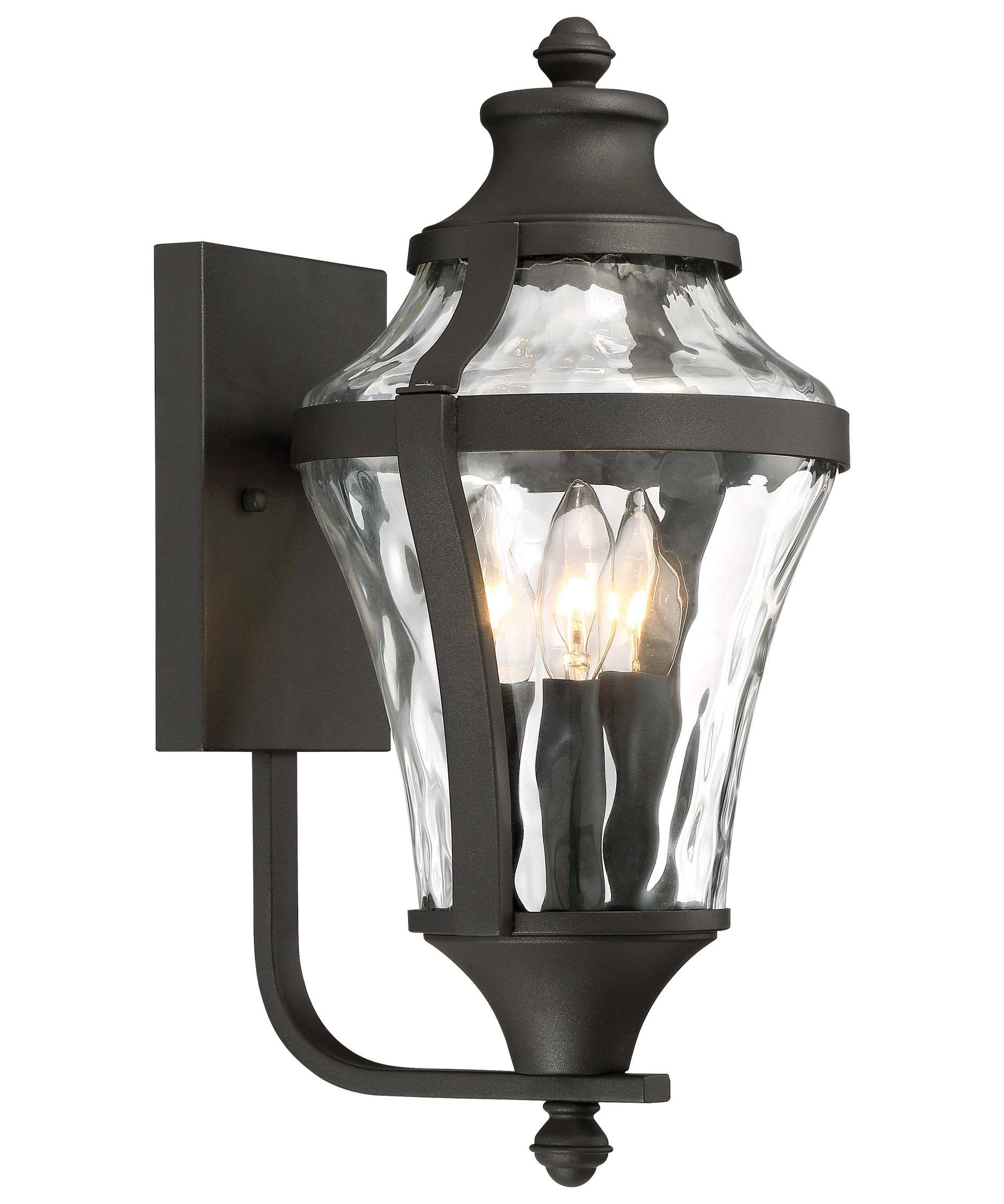 Minka Lavery Libre 3 Light Outdoor Wall Lamp, Black - 72562-66