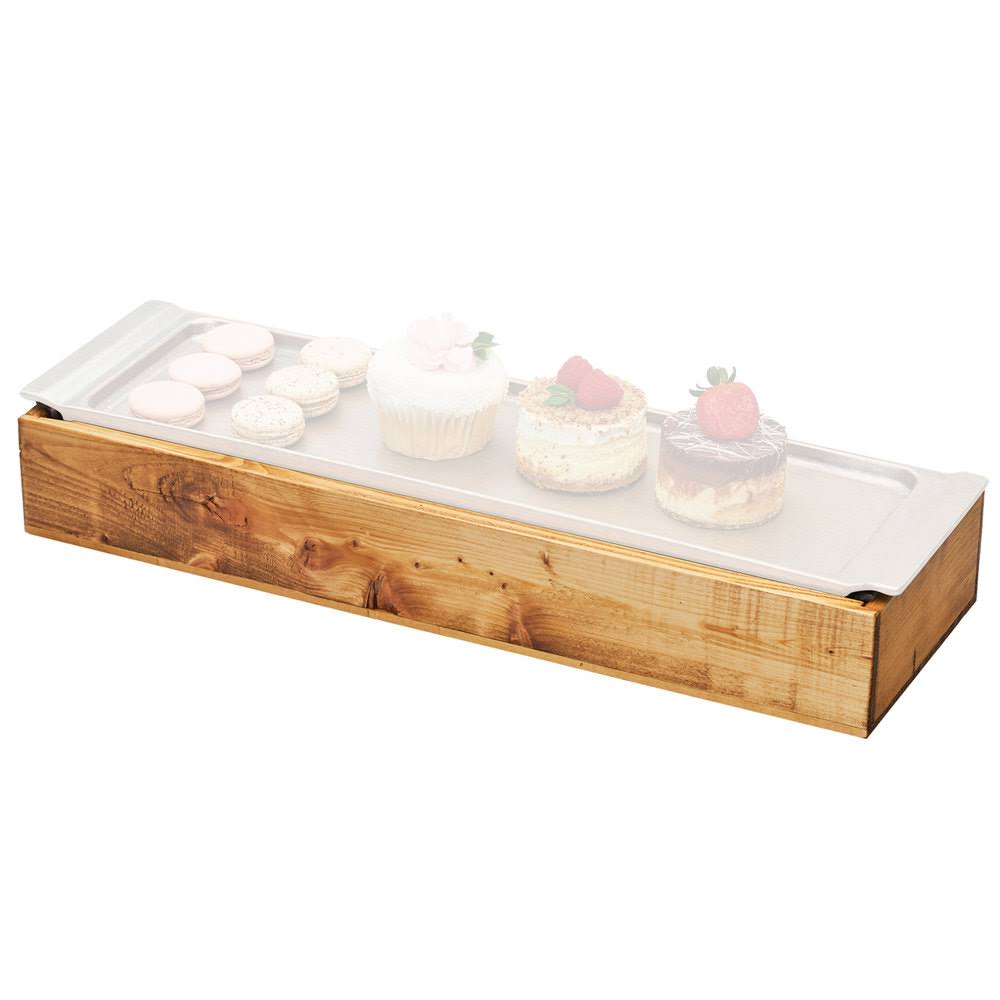 Cal Mil 3699-623-99 Madera Cold Concept Reclaimed Wood Frame with Cold Pack u0026 Liner - 23 x 7.75 x 3.5 in.