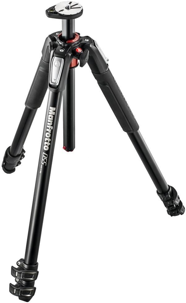 Manfrotto NEW MT055XPRO3 055 Aluminium 3-Section Tripod with Horizontal Column (Black) With A Bonus Zaykir Strap